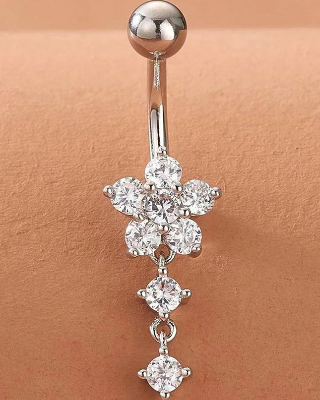 Belly Piercing Kit 12Pcs Belly Button Piercing Kit Includes 2Pcs 14G Belly Button Rings 1Pc Piercing Clamp 4Pc Piercing Needles