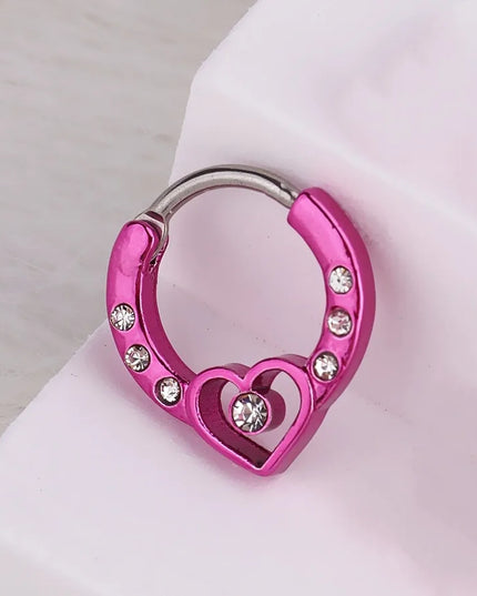 Heart Pearl Nose Rings Pointed Cone Love Lip Pierced Horseshoe Ring Skull Butterfly Nose Septum Piercing Earrings Tragus Jewelry
