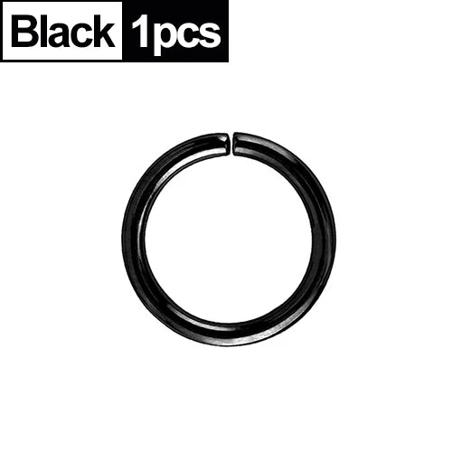 1/2pcs Nose Ring Clips Septum Ring Hoop Cartilage Tragus Helix Small Piercing Nose Rings  For Women Body Jewelry Accessories