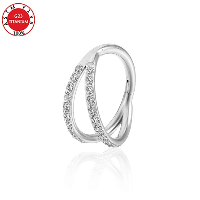 Septum Piercing Nose Ring for Women Piercing for The Ears Tragus Lip Zircon Jewelry Ladies Sexy Perforated Labret Body Jewelry