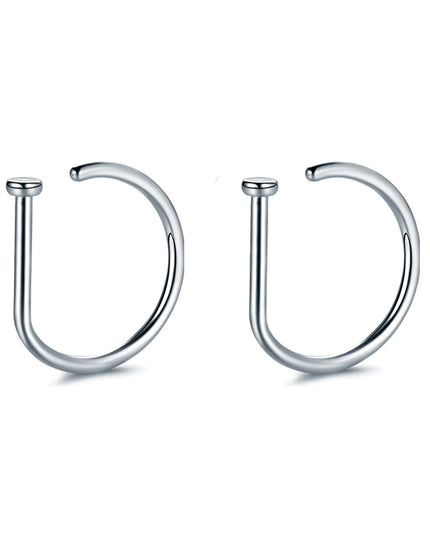 Fake Nose Ring Hoop Lip Labret Ring for Women Non Pierce Hoop Nose Ring  Septum Hoop  Ring Tragus Rook Ring Non Piercing Jewelry