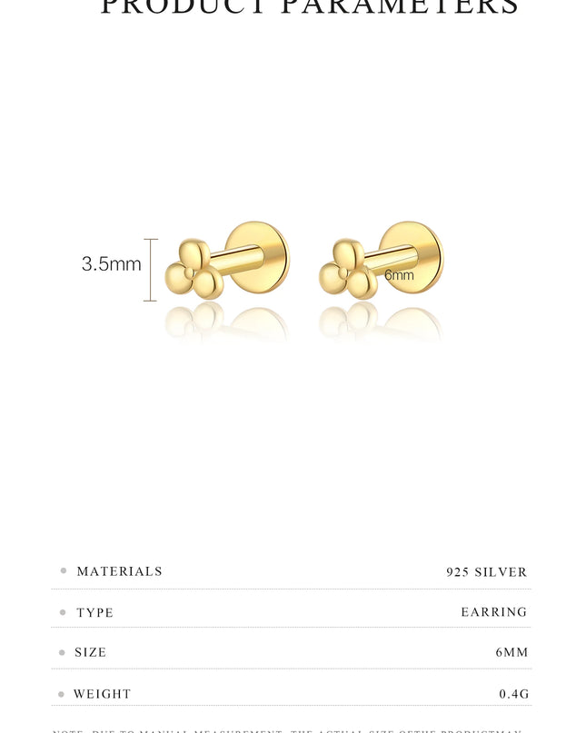 ANDYWEN 925 Sterling Silver 6mm Proud Milky Way  Queen Flash Baby Angel Piercing Screw Pendientes Stud Earring Women Clips Jewel