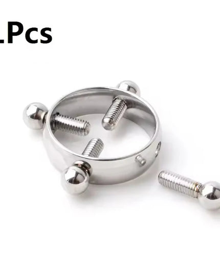 1Pcs Adjustable Stainless Steel Nipple Ring Clip-On Fake Nipple Piercing Jewelry for Women Various Colors Available