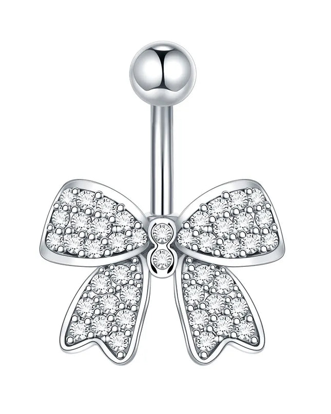  1pc Belly Button Piercing for Women Zircon Moon Butterfly Belly Button Ring Cartilage Navel Earring Jewelry Piercing ombligo