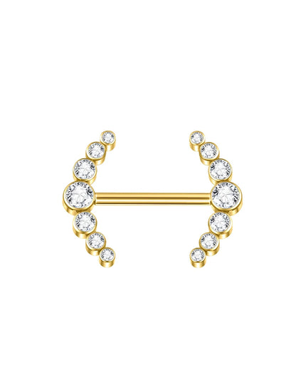 1Pc G23 Titanium Nipple Piercing Barbell Ring Flower Internally Threaded Nipple Shield Ring for Sexy Women Body Piercing Jewelry