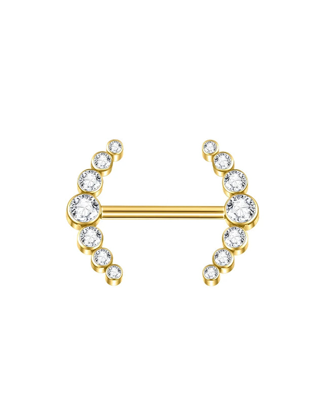1Pc G23 Titanium Nipple Piercing Barbell Ring Flower Internally Threaded Nipple Shield Ring for Sexy Women Body Piercing Jewelry