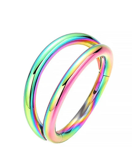Nose Rings Hoops Double Septum Rings Cartilage Hoop Earring Piercing Nariz Open Stacked Hoop Nose Rings for Women and Men Gift