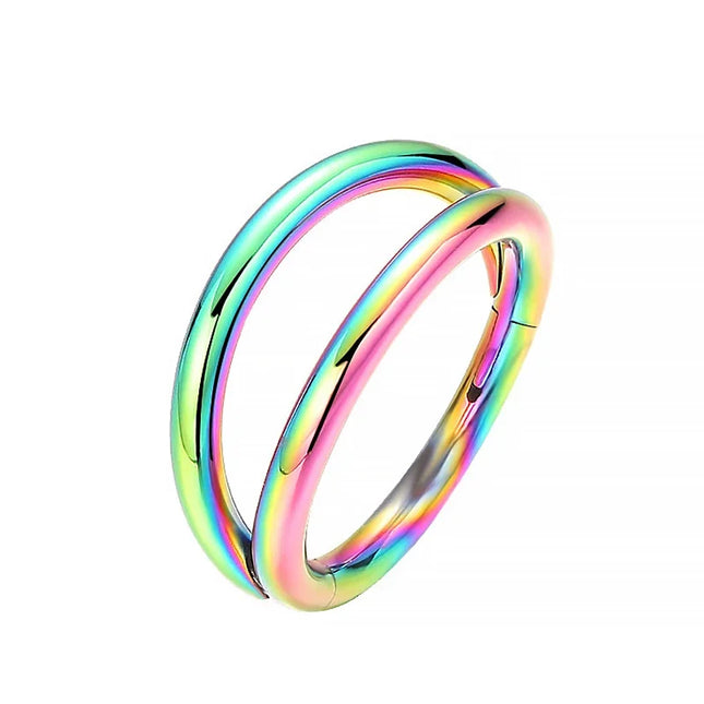 Nose Rings Hoops Double Septum Rings Cartilage Hoop Earring Piercing Nariz Open Stacked Hoop Nose Rings for Women and Men Gift