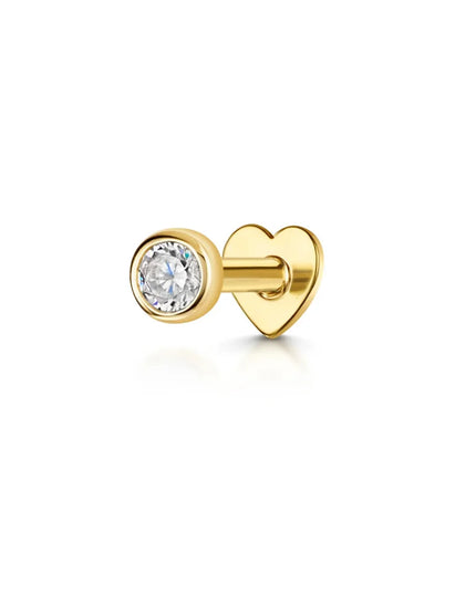 AIDE Heart Round Ball Flat Helix Piercing Earring 925 Sterling Silver Ear Studs Geometric Zircon Exquisite Trinket Studs Aretes