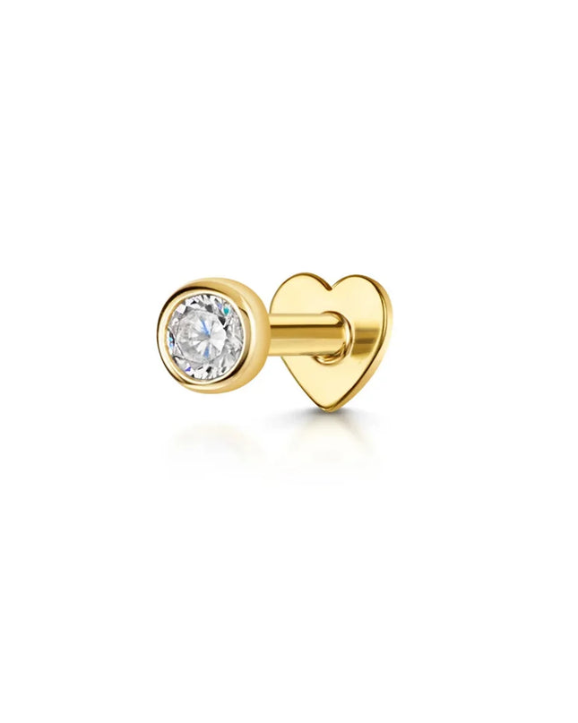AIDE Heart Round Ball Flat Helix Piercing Earring 925 Sterling Silver Ear Studs Geometric Zircon Exquisite Trinket Studs Aretes