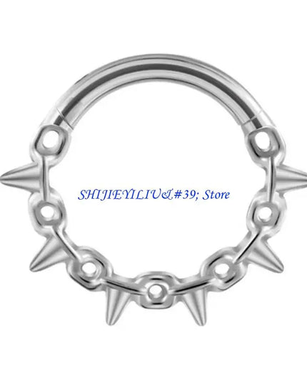 E21F Comfortable Wear Seamless Nose Rings with Heart Polished Surfaces Nose Jewelry Suitable for Easy Wear