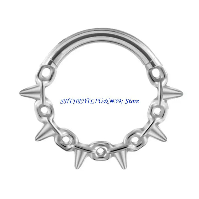 E21F Comfortable Wear Seamless Nose Rings with Heart Polished Surfaces Nose Jewelry Suitable for Easy Wear