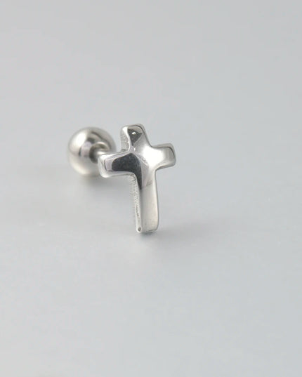 Surgical Steel Ear Barbell Helix Piercing Cartilage Ear Lobe Tragus Stud Earring Heart Rabbit Moon Rose Cross Earring Jewelry