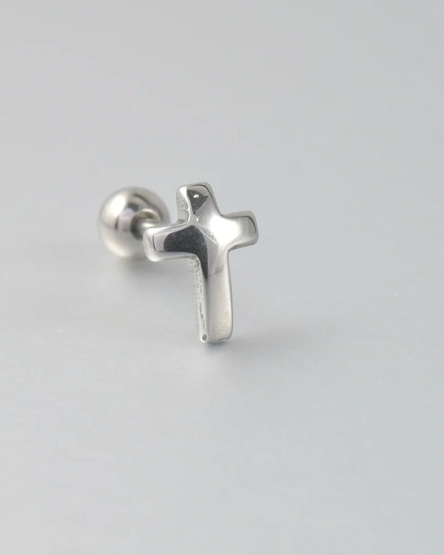 Surgical Steel Ear Barbell Helix Piercing Cartilage Ear Lobe Tragus Stud Earring Heart Rabbit Moon Rose Cross Earring Jewelry