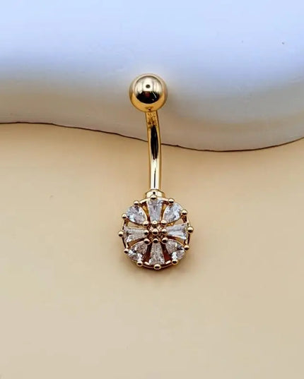 Steel Belly Button Ring Cute Devil Heart Cubic Zirconia Inlaid Hypoallergenic Navel Ring for Teen Girls Daily Use