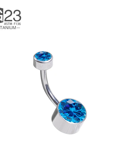 G23 Titanium Belly Button Rings Navel Ring Zircon Drop Dangle Body Belly Piercing Jewelry For Women Ombligo Navel Nombr Rings