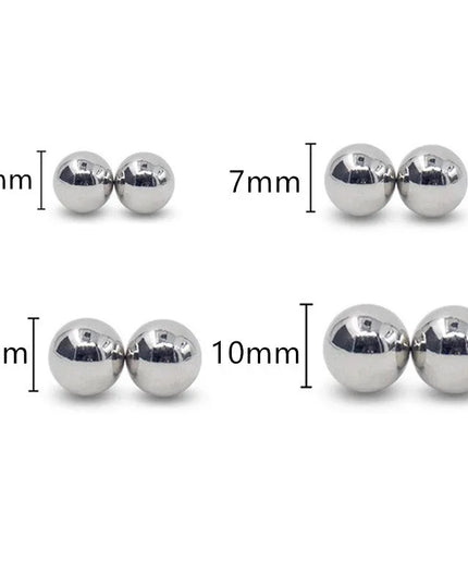 1Pair Ultra Powerful Magnet Nipple Piercing Women Balls Clamps Strong Magnetic Clitoris Bondage Sexy Body Piercing for Couple