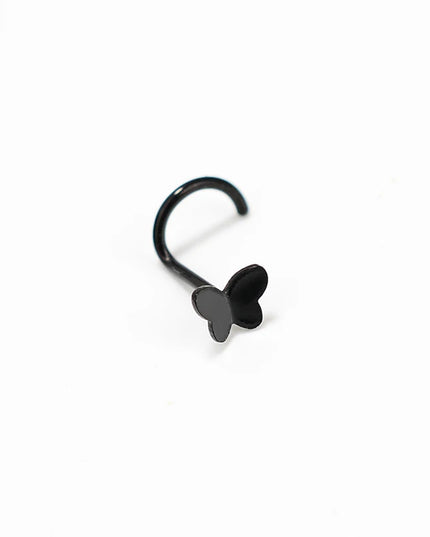 1pcs 20G Stainless Steel Nose Stud Rings for Women Nose Piercing Bend Butterfly Nose Ring Earring Nose Studs Piercing Jewelry