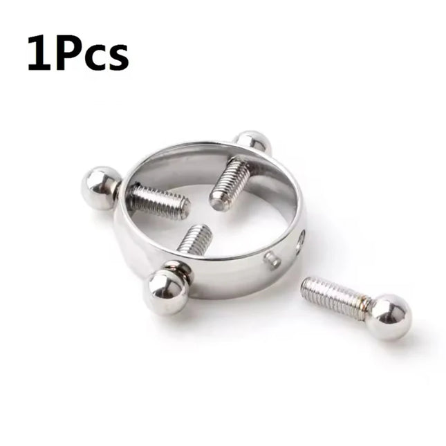 1Pc Stainless Steel Adjustable Nipple Ring For Women, Various Colors Clip On Nipple Rings Fake Nipple Piercing Jewelry.