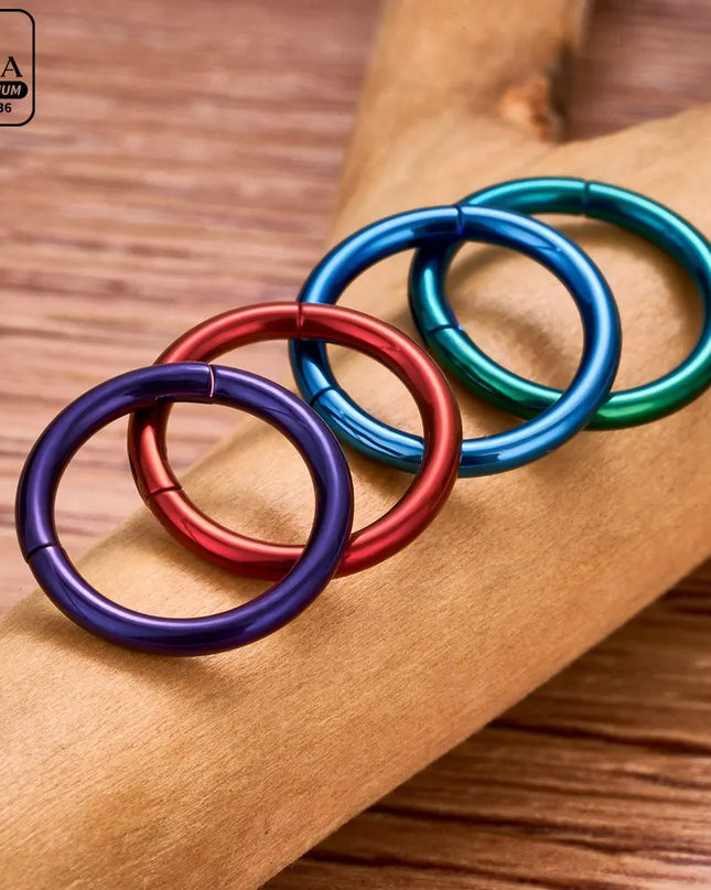 Nose Rings G23 Titanium Lip Ring For Women And Men Piercing Jewelry Hoop Earrings Mixed Color Body Clips Hinged