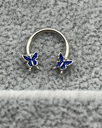Horseshoe Ring Nose Ring Hinged Segment Septum Piercing Clicker Hoop Ear Cartilage Earrings Helix Silver Color Body Jewelry