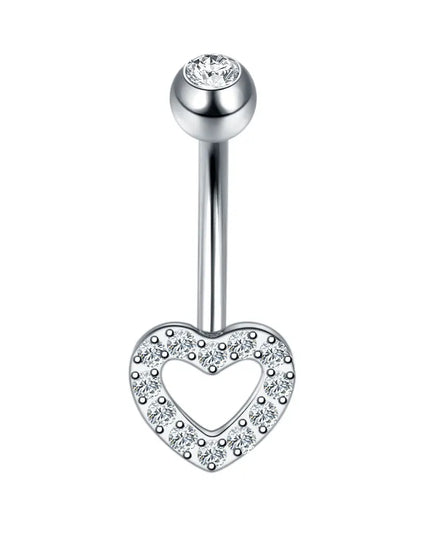1Pc Titanium Zircon Belly Button Ring Round Heart Flower Navel Piercing Nombril Jewelry 14G Belly Piercing Ombligo