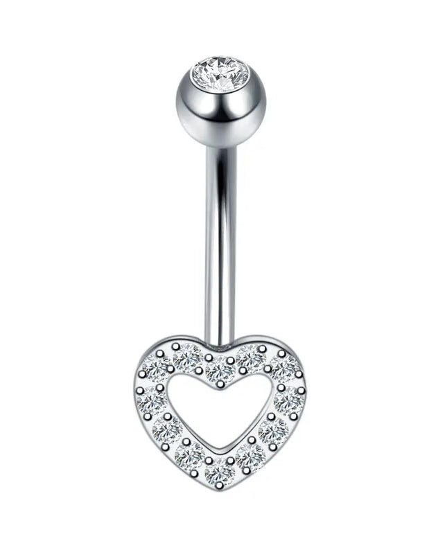 1Pc Titanium Zircon Belly Button Ring Round Heart Flower Navel Piercing Nombril Jewelry 14G Belly Piercing Ombligo