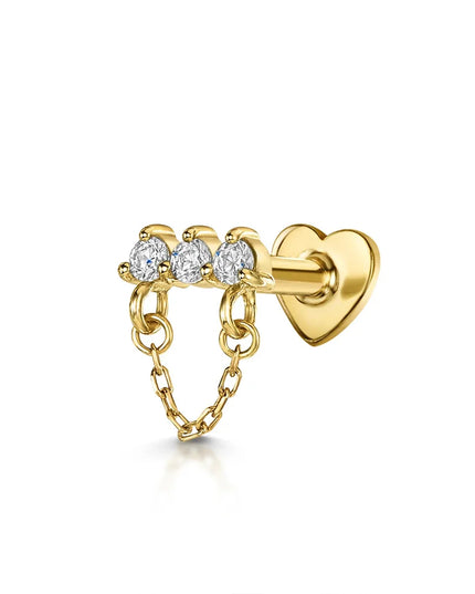 AIDE Heart Round Ball Flat Helix Piercing Earring 925 Sterling Silver Ear Studs Geometric Zircon Exquisite Trinket Studs Aretes
