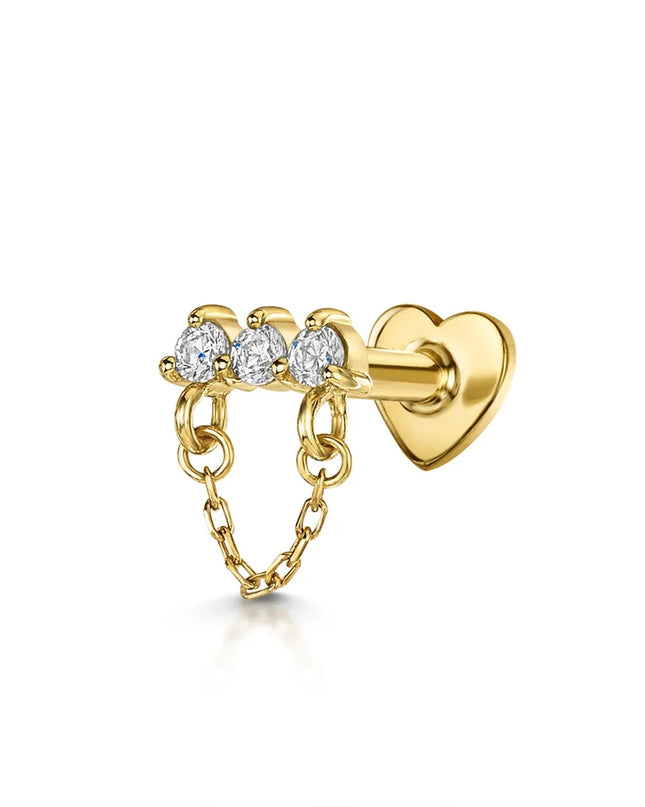 AIDE Heart Round Ball Flat Helix Piercing Earring 925 Sterling Silver Ear Studs Geometric Zircon Exquisite Trinket Studs Aretes
