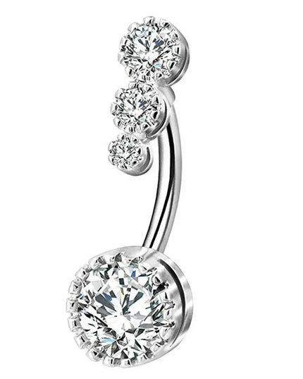 Steel Belly Button Rings for Women Girls Crystal Piercing Navel Ring Bar Drop Dangle Body Belly Navel Fashion Body Jewelry