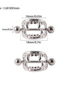 2PCS / Nipple Rings / body|Geometric