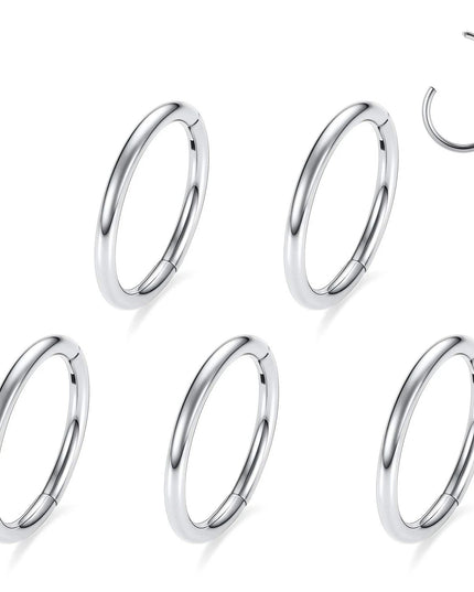 Hinged Nose Ring Hoop Septum Hoop  Ring Tragus Rook Ring Piercing Jewelry Lip Labret Ring Clicker Cartilage Earrings Women Gift