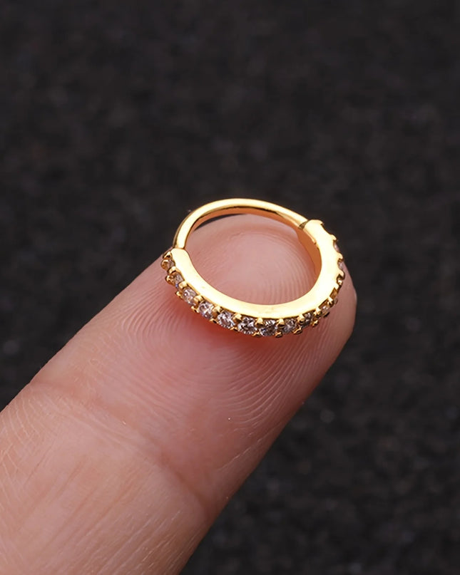 1pc 20G Nose Ring Earrings, Stainless Steel Hypoallergenic Piercing Jewelry, Fashionable Minimalist Retro Chic
