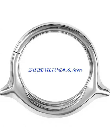 E21F Comfortable Wear Seamless Nose Rings with Heart Polished Surfaces Nose Jewelry Suitable for Easy Wear