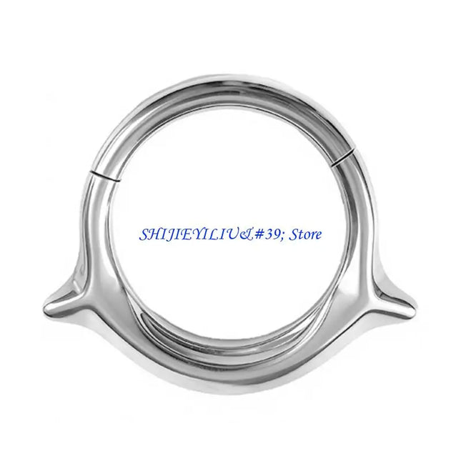 E21F Comfortable Wear Seamless Nose Rings with Heart Polished Surfaces Nose Jewelry Suitable for Easy Wear