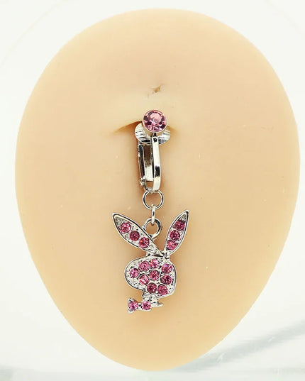 Fake belly Piercing Bunny Fake Belly Button Rings for Women Non piercing Navel rings Body Jewelry Belly Rings