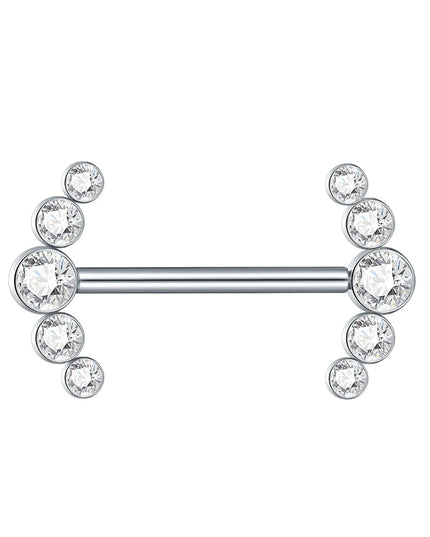 1Pc G23 Titanium Nipple Piercing Barbell Ring Flower Internally Threaded Nipple Shield Ring for Sexy Women Body Piercing Jewelry
