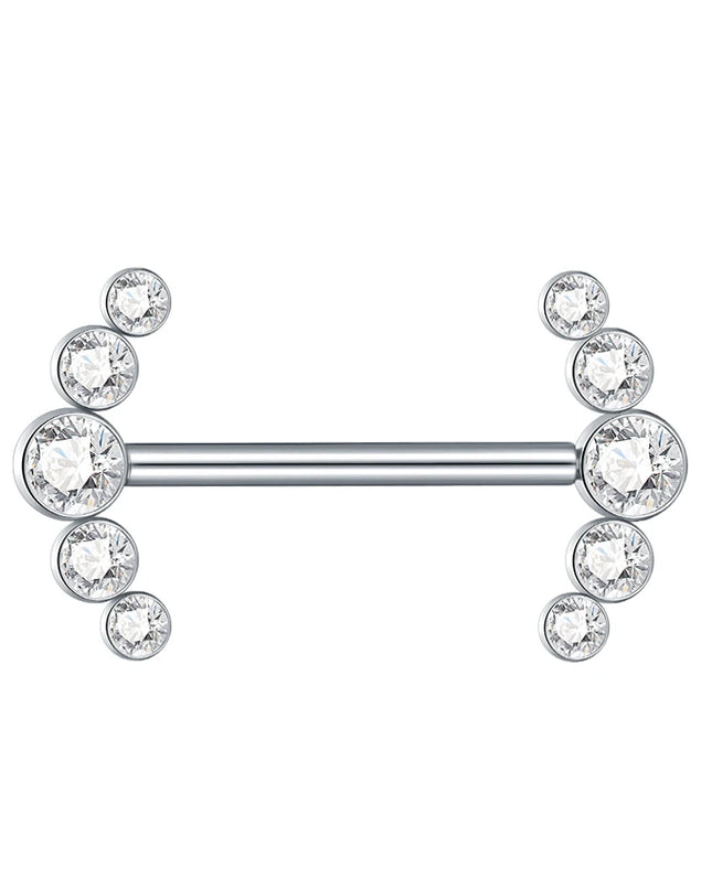 1Pc G23 Titanium Nipple Piercing Barbell Ring Flower Internally Threaded Nipple Shield Ring for Sexy Women Body Piercing Jewelry