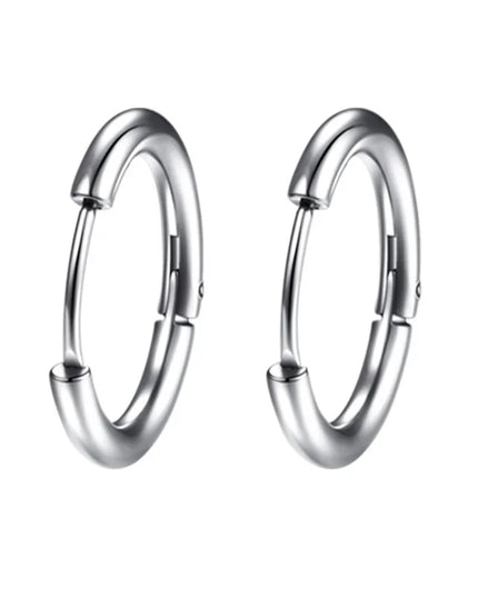 1 pair Women/Man Stainless Steel Small Hoops Earring Piercing Ear Cartilage Tragus Simple Thin Circle Anti-allergic Ear Buckle