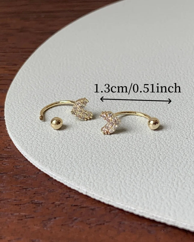 1-piece set of light luxury retro style love arrow geometric C-shaped puncture nose ring women's screw buckle nose ring new styl
