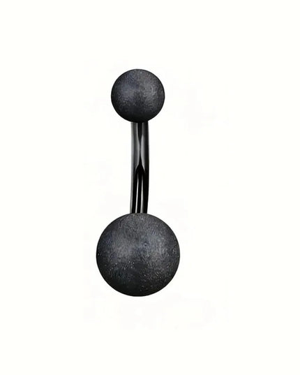 Black Belly Button Rings 10mm Surgical Steel 14G Belly Navel Rings Heart Zircon Crystal Turquoise Acrylic Belly Piercing Jewelry