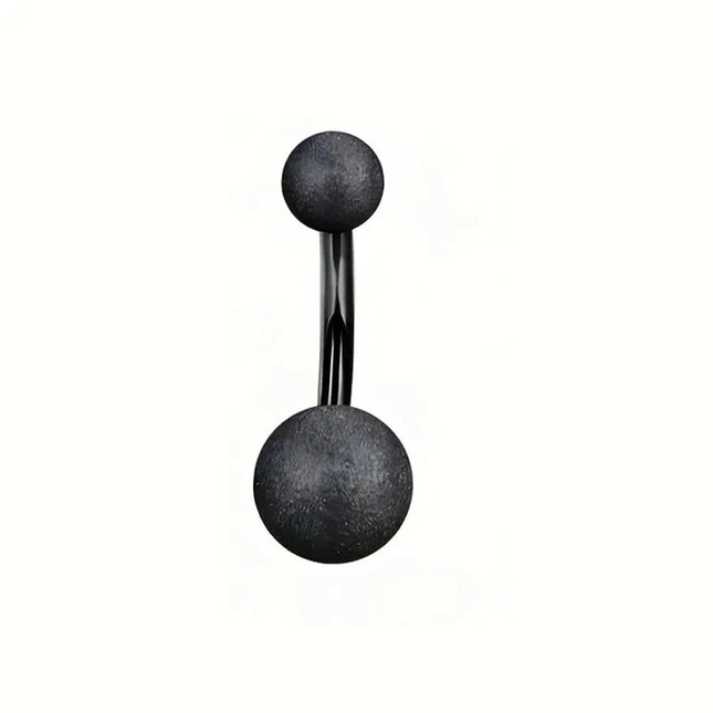 Black Belly Button Rings 10mm Surgical Steel 14G Belly Navel Rings Heart Zircon Crystal Turquoise Acrylic Belly Piercing Jewelry
