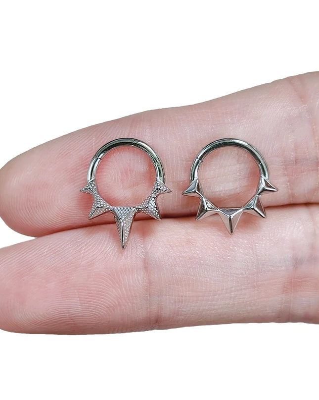 Thorns Septum Piercing Nose Ring Daith 316L Stainless steel Clicker Helix Conch Cartilage Earring Segment BodyJewelry