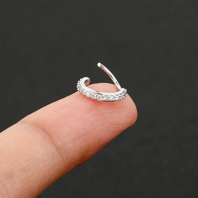 1/2/3pcs Fake Nose Ring For Women Stainless Steel Round Cartilage Tragus Helix Ear Nose Piercing Falso Nariz Body Jewelry