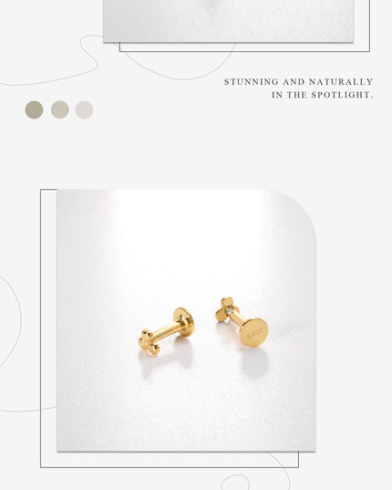 ANDYWEN 925 Sterling Silver 6mm Proud Milky Way  Queen Flash Baby Angel Piercing Screw Pendientes Stud Earring Women Clips Jewel