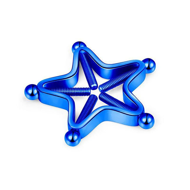 ● 1Pc Stainless Steel Adjustable Nipple Rings For Women, Star Shaped Clip On Nipple Ring Fake Nipple Piercing Jewelry