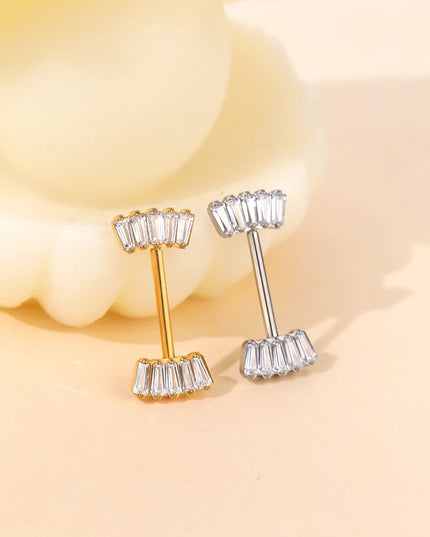 1Pc Titanium Nipple Piercing Jewelry Internally Threaded Nipple Barbell Mamilo Piercing Prong Set Heart CZ Nipple Rings Women