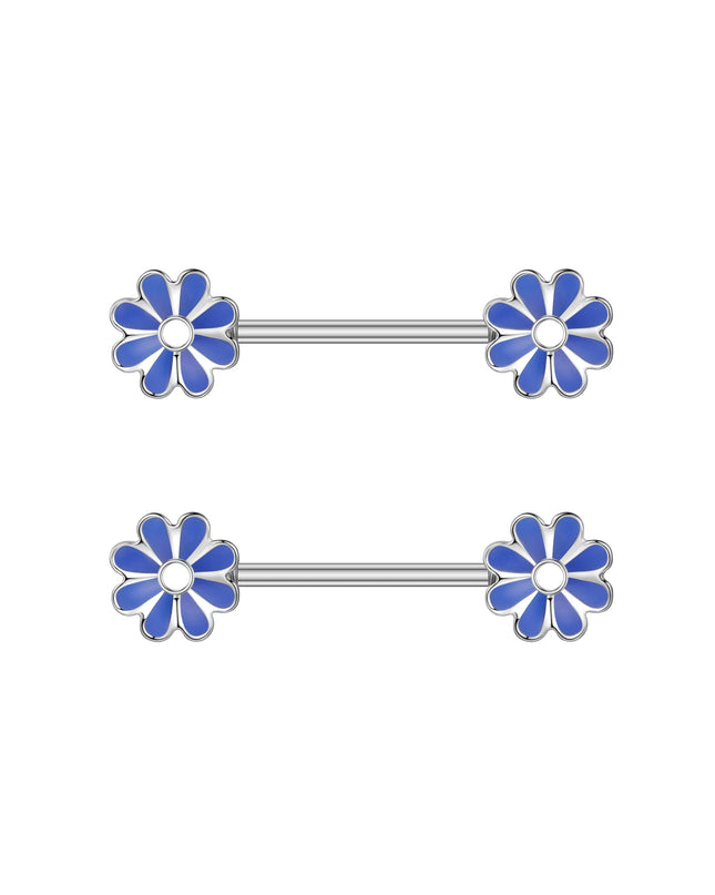 2pcs Heart Bear Dangled Nipple Piercings Screwed 14G Flower Butterfly Shield Bar Barbell Nipple Ring Piercing Nombril Jewelry