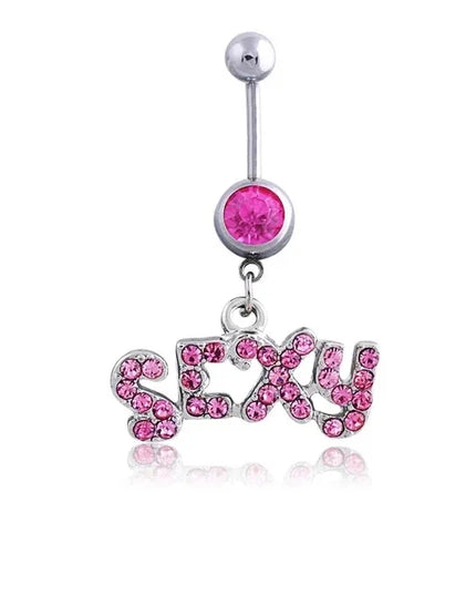 Dainsty Dangled Belly Button Rings Surgical Steel 14G Bar Navel Piercing Ring Crystal CZ Bee Flower Heart Belly Ring Ear Jewelry