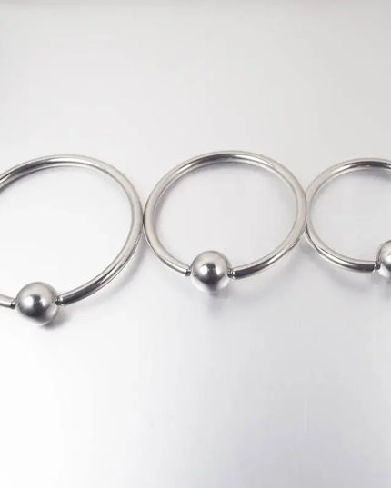 1  Piece Big Ball Stainless Steel Captive Hoop Rings BCR PA Ring Nipple Body Piercing Jewelry